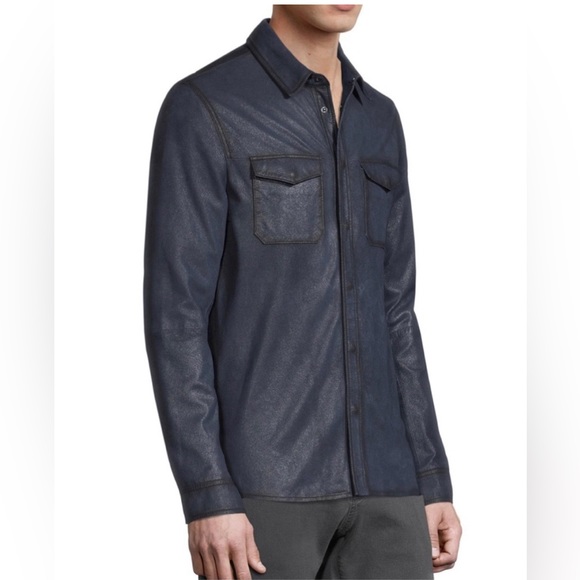 John Varvatos Izzy goat suede Jacket. Size EU 44 USA 34 Small BNWT $698 - Picture 3 of 16